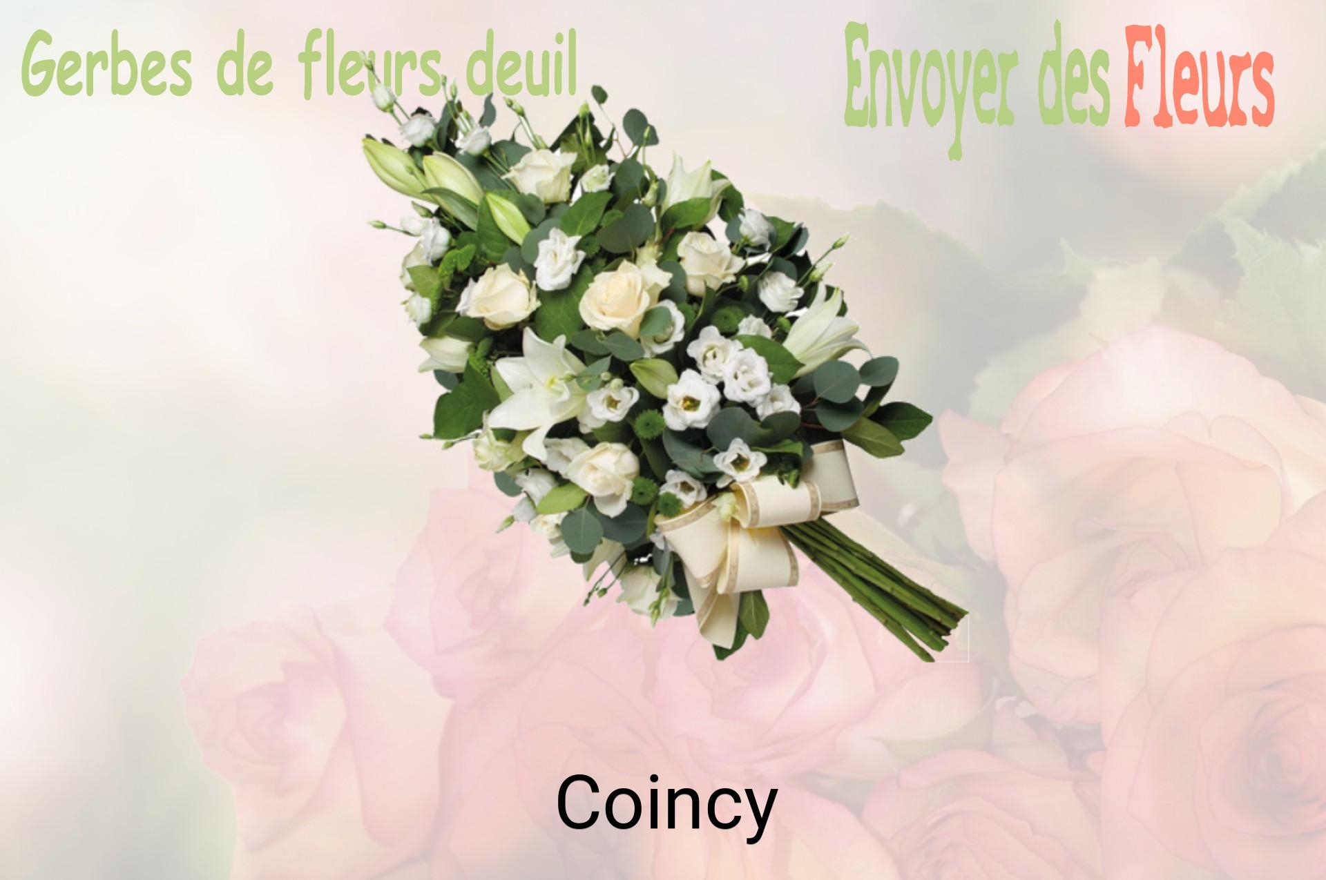 Gerbe de fleurs de deuil livrée à Coincy